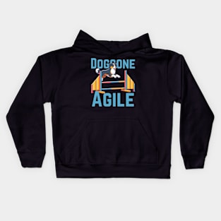 Doggone Agile | Mens Womens Funny Dog Agility Kids Hoodie